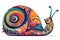 Beautiful animal style art pieces Cute Snail Drawing illustrations
