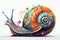 Beautiful animal style art pieces Cute Snail Drawing illustrations