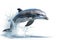 Beautiful animal style art pieces Majestic Lovely Dolphin Portrait