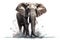 Beautiful animal style art pieces Powerful Elephant Portrait