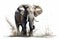 Beautiful animal style art pieces Powerful Elephant Portrait