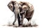 Beautiful animal style art pieces Powerful Elephant Portrait