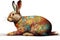 Beautiful animal style art pieces Rabbit Portrait