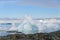 Beautiful antarctic landscape with iceberg