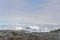 Beautiful antarctic landscape with icebergs