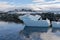 Beautiful antarctic landscape with icebergs