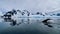 Beautiful Antarctic mountain, covered with snow and ice