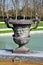 Beautiful Antique Bronze Vases in Gardens of Versailles palace, Paris