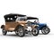 Beautiful antique cars - gold and blue