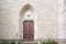 Beautiful antique door, entrance to the Evangelical Church. Baden Baden, Germany