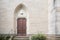 Beautiful antique door, entrance to the Evangelical Church. Baden Baden, Germany