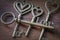 Beautiful Antique Keys with the word Love