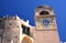 Beautiful antique tower clock on Capri island, Italy