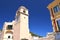 Beautiful antique tower clock on Capri island, Italy