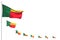 Beautiful any celebration flag 3d illustration - Benin isolated flags placed diagonal, illustration with selective focus and