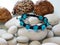 Beautiful aquamarine bracelet on stones