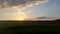 Beautiful arable land, fertile agricultural soil in sunset near the Fruska Gora, Vojvodina, Serbia