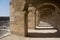 Beautiful arcade of the ancient theater near the town of Aspendos