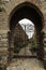 Beautiful arched gate in the Alcazaba Malaga, the former Moorish Arabic fortress that sits on the slope of Mount Gibralfaro.