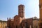 Beautiful architecture of catholic church Basilica of St. Antoninus Basilica di Sant`Antonino in Piacenza