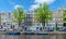 Beautiful architecture of Dutch houses on Amsterdam Canals Netherlands