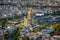 Beautiful architecture of the Les Invalides building with a golden dome in Paris, France