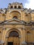 Beautiful architecture in soaring church facade