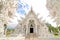 Beautiful architecture white temple in Chiangrai Thailand