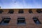 Beautiful architecture with windows in Colorado College in Colorado Springs, CO