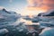 Beautiful arctic landscape.Generative AI