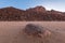 A beautiful arid mountain landscape at sunset