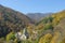 Beautiful Armenian monastery in the autumn mountains, Haghartsin