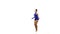 Beautiful artistic gymnast jumping rope, slow