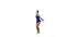 Beautiful artistic gymnast jumping with rope, slow