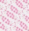 Beautiful artistic pink flower painting in seamless repeat