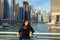 Beautiful Asian girl in Dubai marina