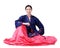 Beautiful Asian women wearing hanbok as the national costume of Korea.