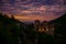 The beautiful Assen Fortress and the church "St. Bogoroditsa Petrichka" at sunset.  Europe, Bulgaria, Asenovgrad