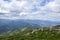 Beautiful atmospheric view of Chornohora mountains from Mount Pip Ivan, Carpathian, Ukraine