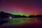 Beautiful Aurora Australis and milky way over Lake Wakatipu, Kinloch, New Zealand South Island