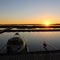 A beautiful autumn day in Ettan`s boat harbor in LuleÃ¥