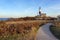 Beautiful Autumn day to visit Montauk Point Lighthouse, Hamptons, New York