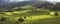 Beautiful Autumn Foggy Landscape in Garrotxa