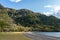 Beautiful autumn foliage scenery landscapes of Lake Towada in sunny day