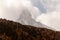 Beautiful autumn landscape with clouds on Matterhorn Peak in Zermatt area