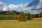 Beautiful autumn landscape. Colourful nature in autumn time. Highlands - Czech Republic