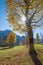 Beautiful autumn landscape karwendel valley
