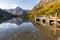 Beautiful Autumn landscape with Lake Josephine in Montana