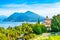 Beautiful autumn landscape of Stresa town, Italy