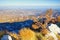 Beautiful autumn mountain landscape. Montenegro, view of Lovcen National Park from Jezerski Vrh peak